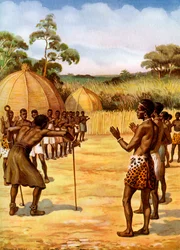 En swazisk häxdoktor, Afrika