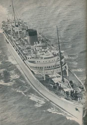 Ett motorskepp med två skruvar, Stirling Castle byggt av Harland och Wolff, 1937