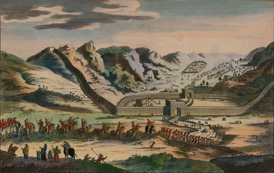 En vy över den berömda kinesiska muren, 1782