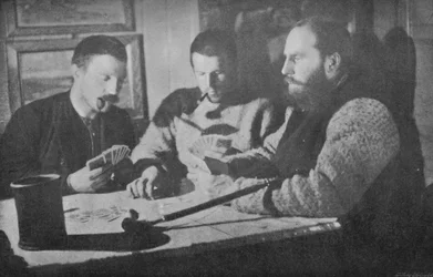 Whist-party i salongen. 15 februari 1895, 1897