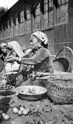En basar i Darjeeling, Västbengalen, Indien, c1910