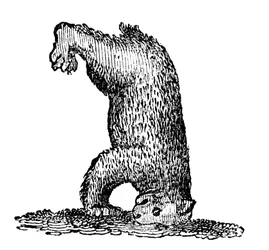En björn som står på huvudet, 1300-talet, 1833