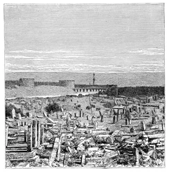 En bro över floden Tigris, Diyarbakir, Turkiet, 1895