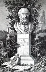 En byst av Platon.