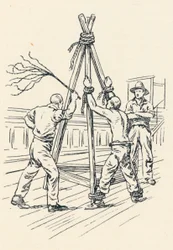 En fånge som piskas med en katt med nio svansar, 1834, 1984