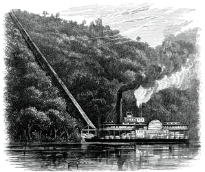 En bomullsränna, USA, c1880