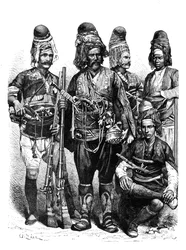 En grupp Zeibeks, Mindre Asien, 1895