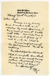 Ett handskrivet brev, 1870 1899