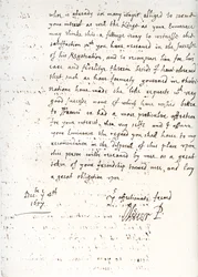 Ett brev av Oliver Cromwell till kardinal Mazarin, 4 december 1657, 1899