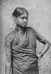 En nautch flicka, Madras presidentskap, 1902