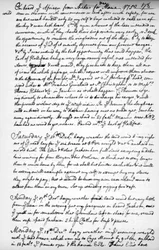 En sida från John Newtons journal, 1750-1754 1965