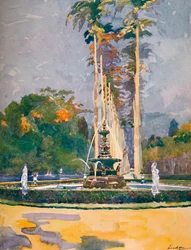 En del av Avenue of Royal Palms, Botanical Gardens, 1914