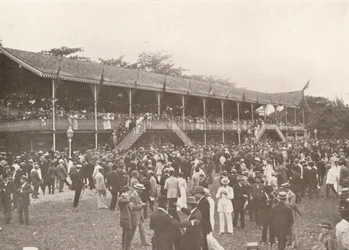 En del av Derby Club Racecourse Enclosure, 1914