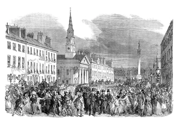 En procession av avskiljande ministrar från St.Andrews Church, Edinburgh, c1895