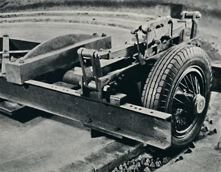 Ett roadsterdäck under test, 1937