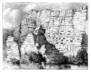 En klippinskrift vid Jenisejflodens stränder, 1895