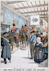 Ett besök på Armémuseet av krigsveteranerna, 1903