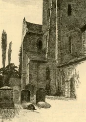 Abbey Dore Church - Exteriör, 1898.