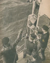 Ombord på en brittisk minsvepare, 1945