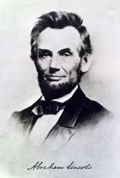 Abraham Lincoln, USA:s president, c1865