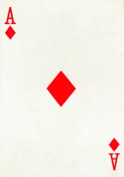 Ace of Diamonds från en kortlek med Goodall & Son Ltd.-spelkort, c1940