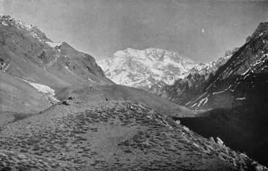 Aconcagua, nära vägen från Santiago till Mendoza, 1911