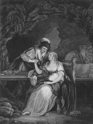 Akt V Scene i från The Tempest, c1800-talet