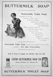 Annons för Cosmo Buttermilk toaletttvål, 1894