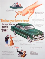 Annons för Ford-bilar, 1949