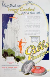 Annons för Gibbs Solid Dentifrice, 1922