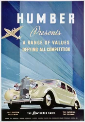 Annons för Humbers bilar, 1938