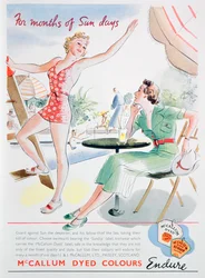 Annons för McCallum färgade färger, 1937