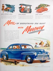 Annons för Mercury-bilar, 1946