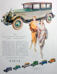 Annons för Paiges bilar, 1927