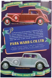 Annons för Park Ward and Cos karosseri, 1937