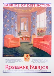 Annons för Rosebank Fabrics, 1935