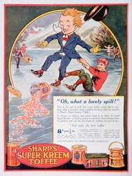 Annons för Sharps Super-Kreem Toffee, 1923