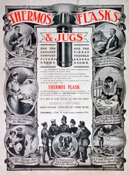 Annons för termosflaskor och kannor, 1910