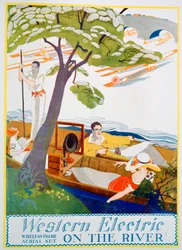 Annons för Western Electric Company trådlösa ramantennuppsättningar, 1923