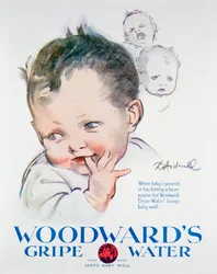 Annons för Woodwards Gripe Water, 1925