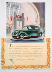 Annons för Ford V8 22 bil, 1937