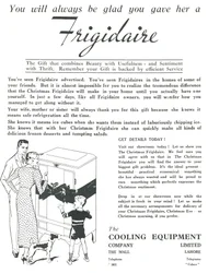 Annons för Frigidaire-kylskåp, 1936.