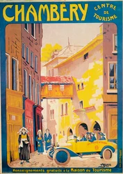 Annons för turism i Chambery, Frankrike, c1920-talet