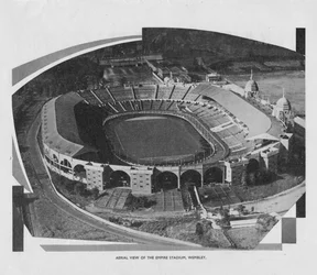 Flygfoto över Empire Stadium, Wembley, 1937