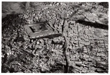 Flygfoto över Gamla Kairo, Egypten, från en Zeppelin, 1931 1933