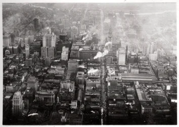 Flygfoto över Philadelphia, Pennsylvania, USA, från en Zeppelin, 1928 1933