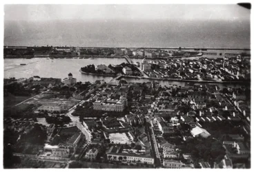 Flygfoto över Recife, Brasilien, från en zeppelinare, 1930 1933