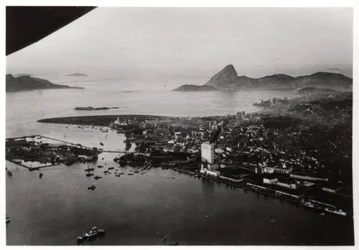 Flygfoto över Rio de Janeiro, Brasilien, från en zeppelinare, 1930 1933