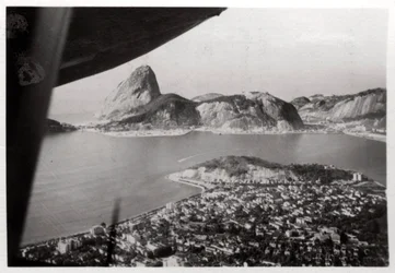 Flygfoto över Rio de Janeiro, Brasilien, från en zeppelinare, 1930 1933