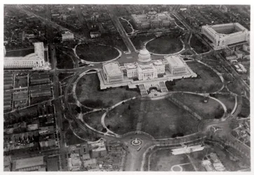 Flygfoto över Capitolium, Washington DC, USA, från en zeppelinare, 1928 1933